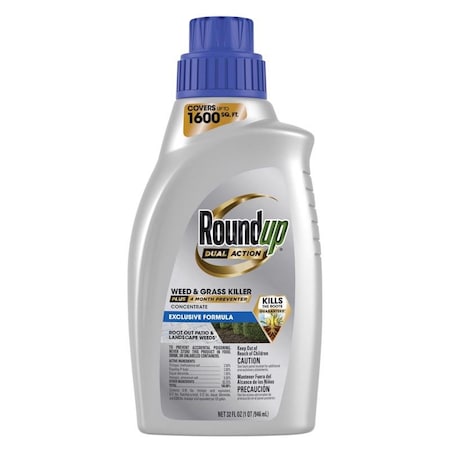 Roundup Dual Action Weed and Grass Killer Concentrate 32 oz, 6PK 5376906